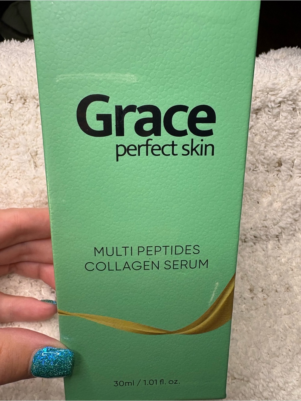 Grace Multi Peptides Collagen Serum - Mint Green & Gold Accents